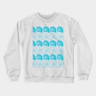 Beautiful Line Art Seashells Seamless Surface Pattern Design Crewneck Sweatshirt